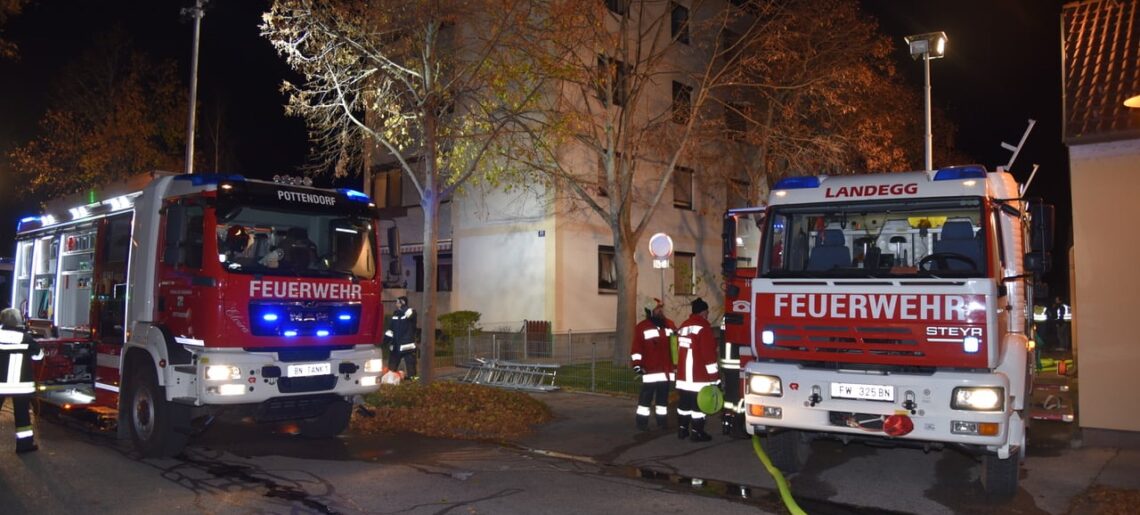Brandeinsatz – Wohnungsbrand in Pottendorf