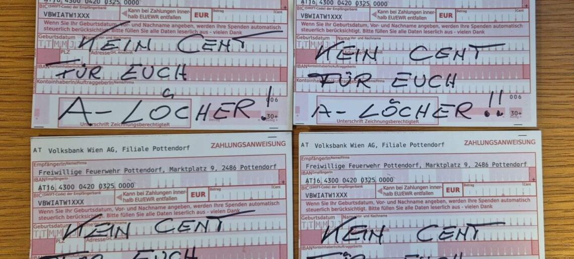 Nette Botschaft eines Unbekannten…