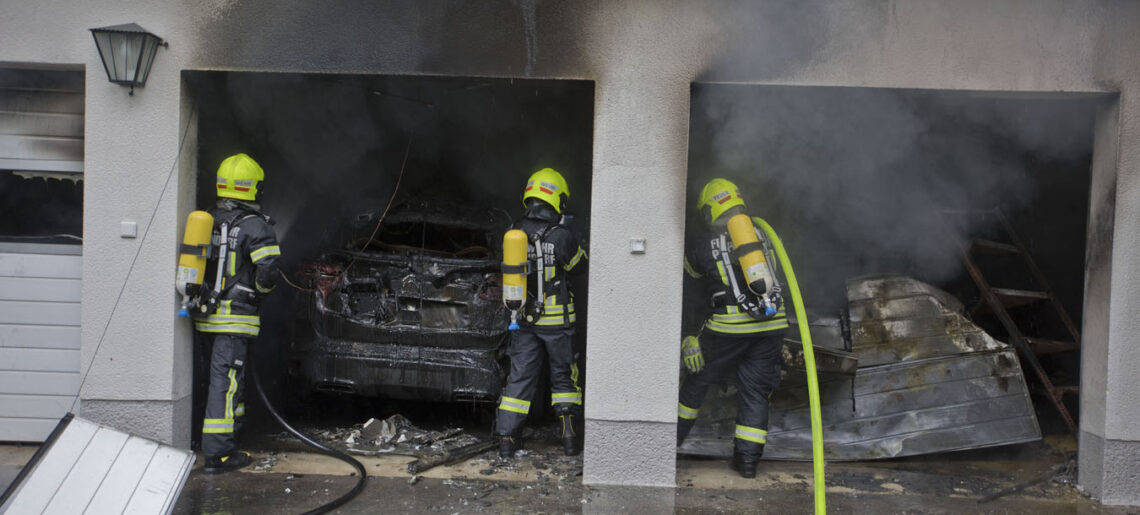 54 – Brandeinsatz – Garagenbrand in Landegg